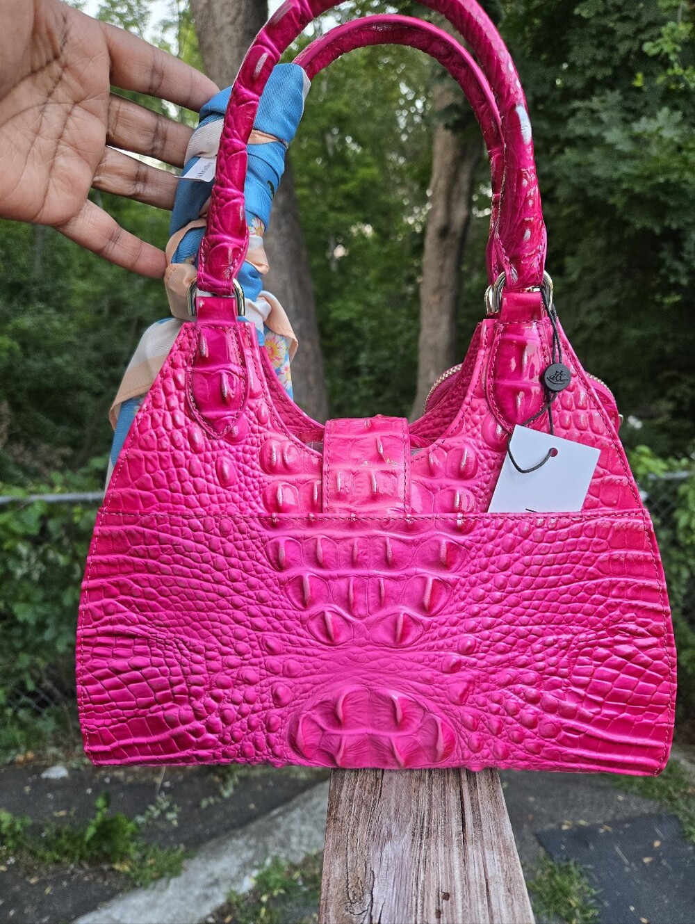 Brahmin Adrian Affection Ombré Genuine Leather Satchel WITH ACCESSORIES NWT - Picture 6 of 12